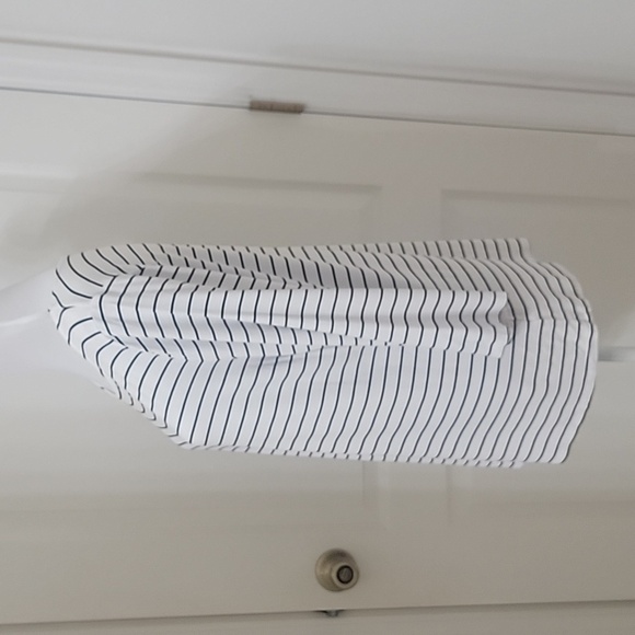 a new day Size XXL Black White Striped Long Sleeve Scoop Neck Shirt, EUC - Picture 3 of 11